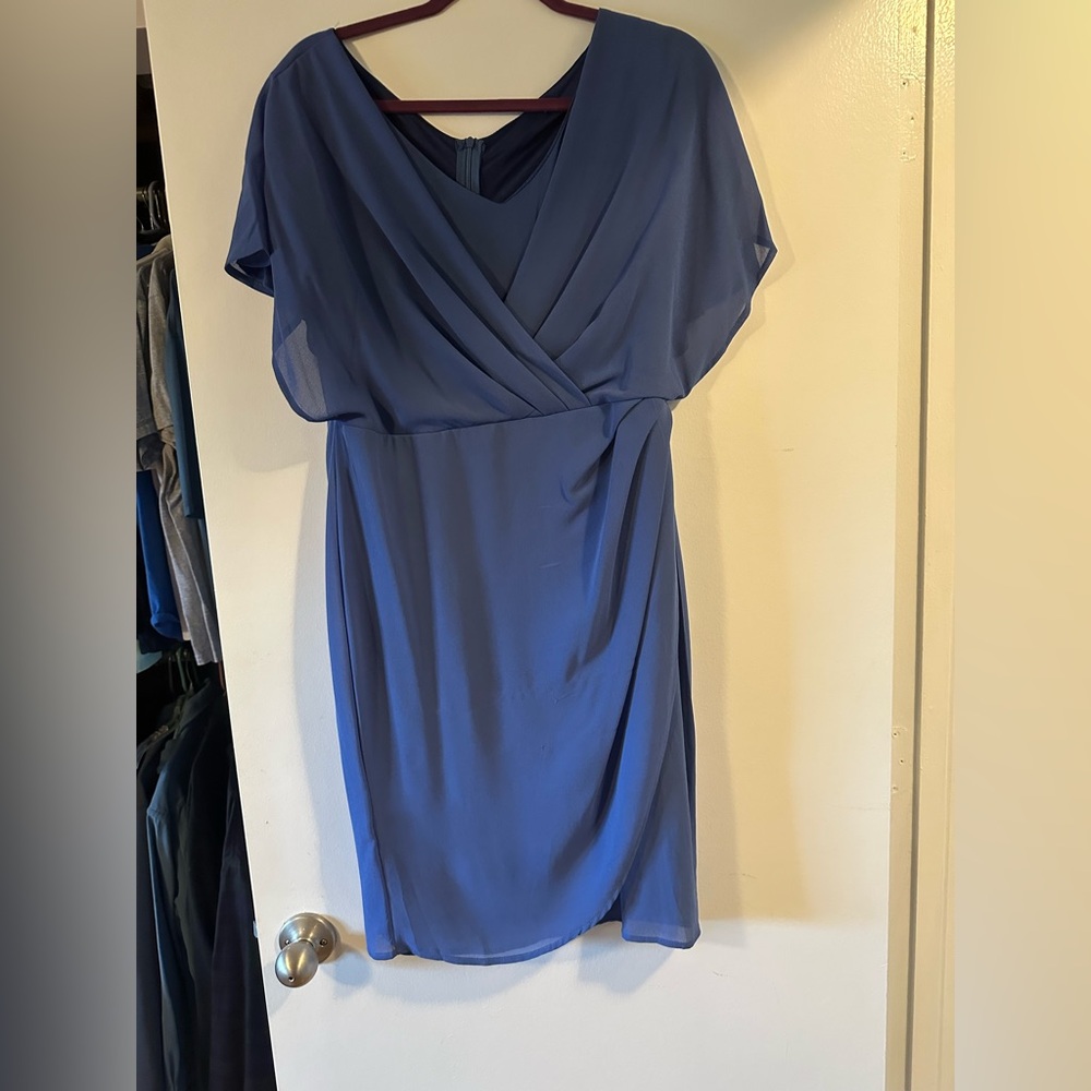 Chic Asymmetrical Blue Dress